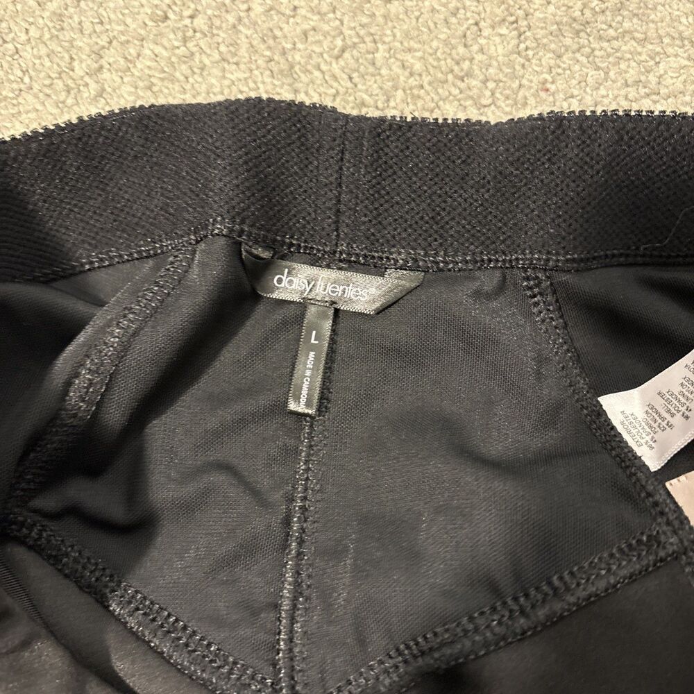 Daisy Fuentes Women's Black Onyx Pull-On mini pencil Skirt with Back Slit Large - Picture 5 of 14